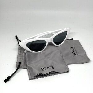 SOJOS White Barbie Style Cat Eye Sunglasses-Brand New!